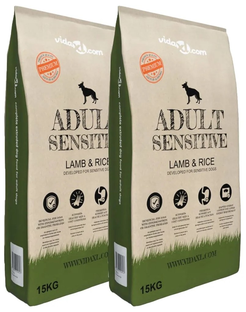 Cibo secco cani premium adult sensitive lamb &amp; rice 2pz 30kg