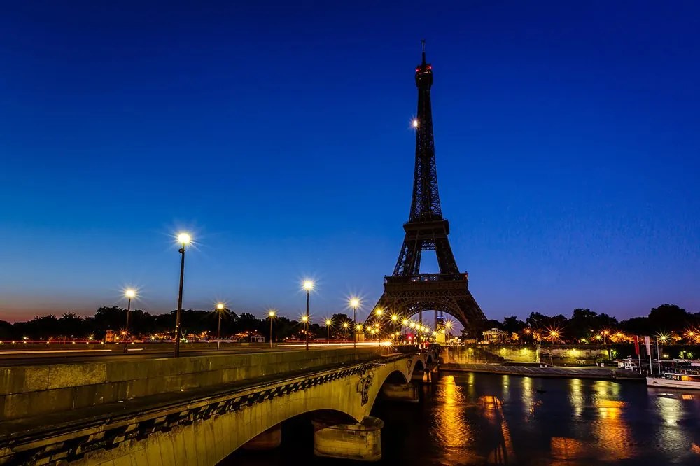 Carta da parati autoadesiva – Torre Eiffel di notte