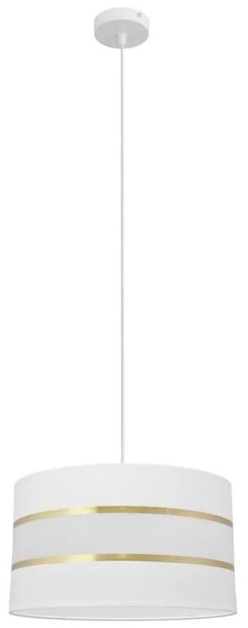 Lampadario a sospensione con filo HELEN 1xE27/15W/230V diametro 35 cm bianco/oro