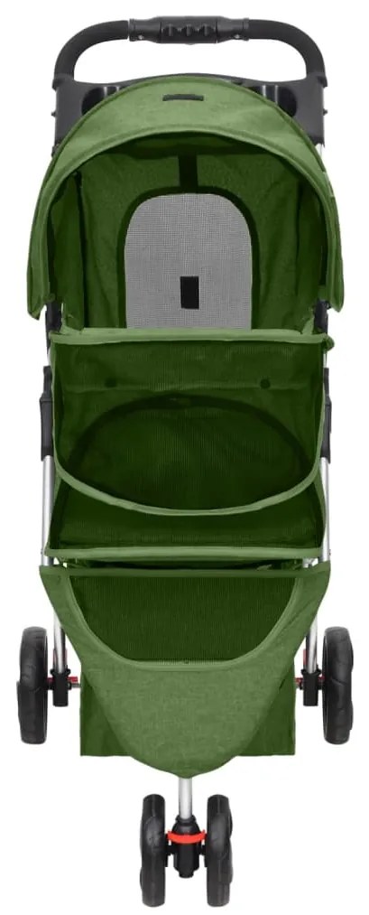 Passeggino per cani pieghevole verde 80x46x98cm tessuto oxford