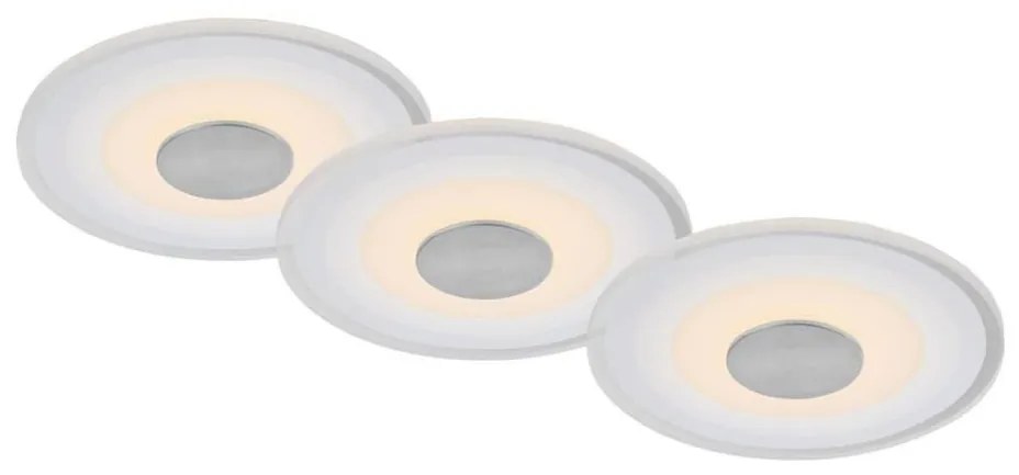 Briloner - SET 3x Lampada LED da incasso per bagni LED/6W/230V IP44 cromo