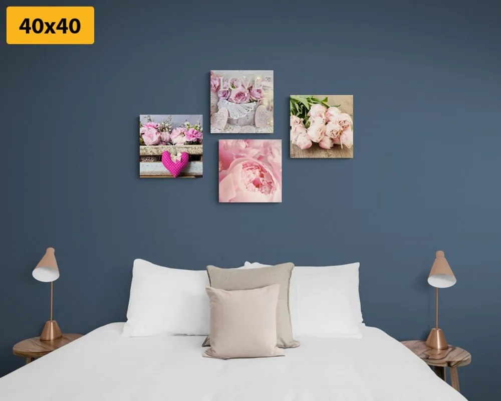 Set di quadri – Fiori in stile vintage