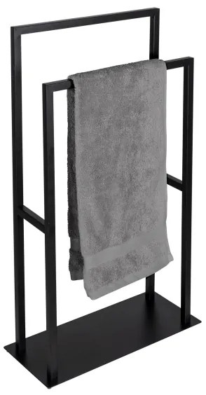 WENKO 26056100 - Portasciugamani a piantana RIVALTA 46x80 cm acciaio inox/nero