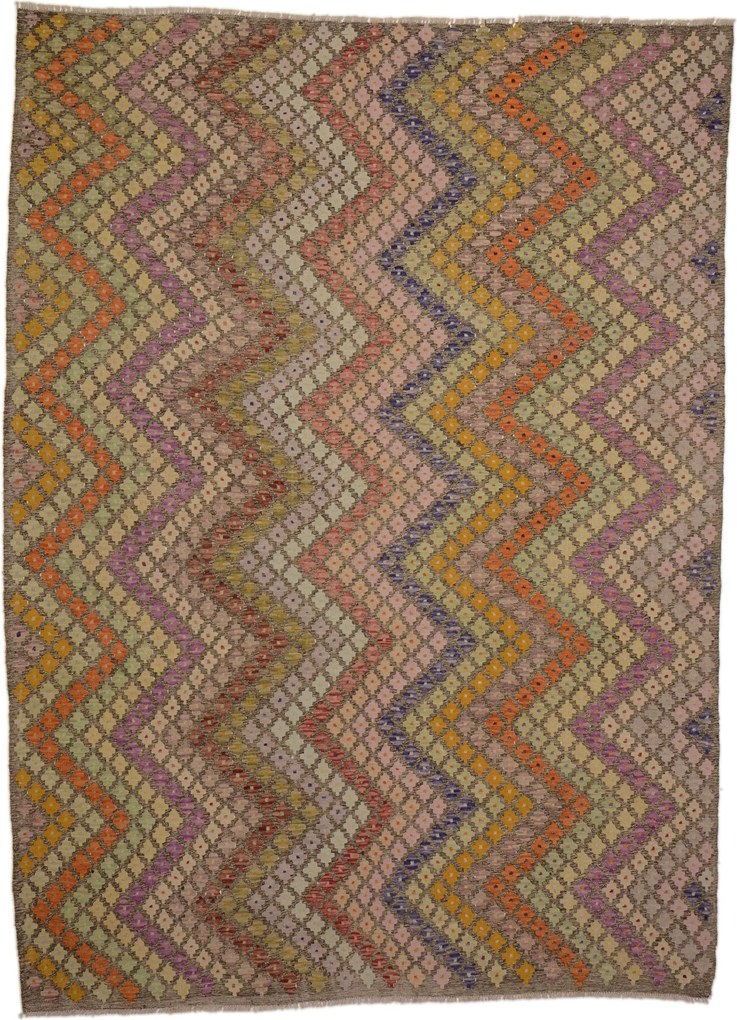 Kilim Tappeto orientale 210x290 Viola (Pakistan) Tessuto A Mano