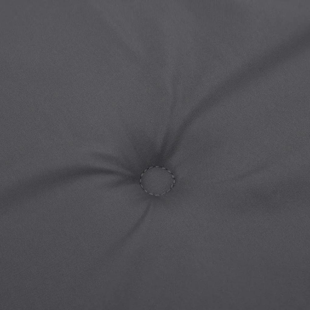 Cuscino per Panca Antracite 100x50x3 cm in Tessuto Oxford