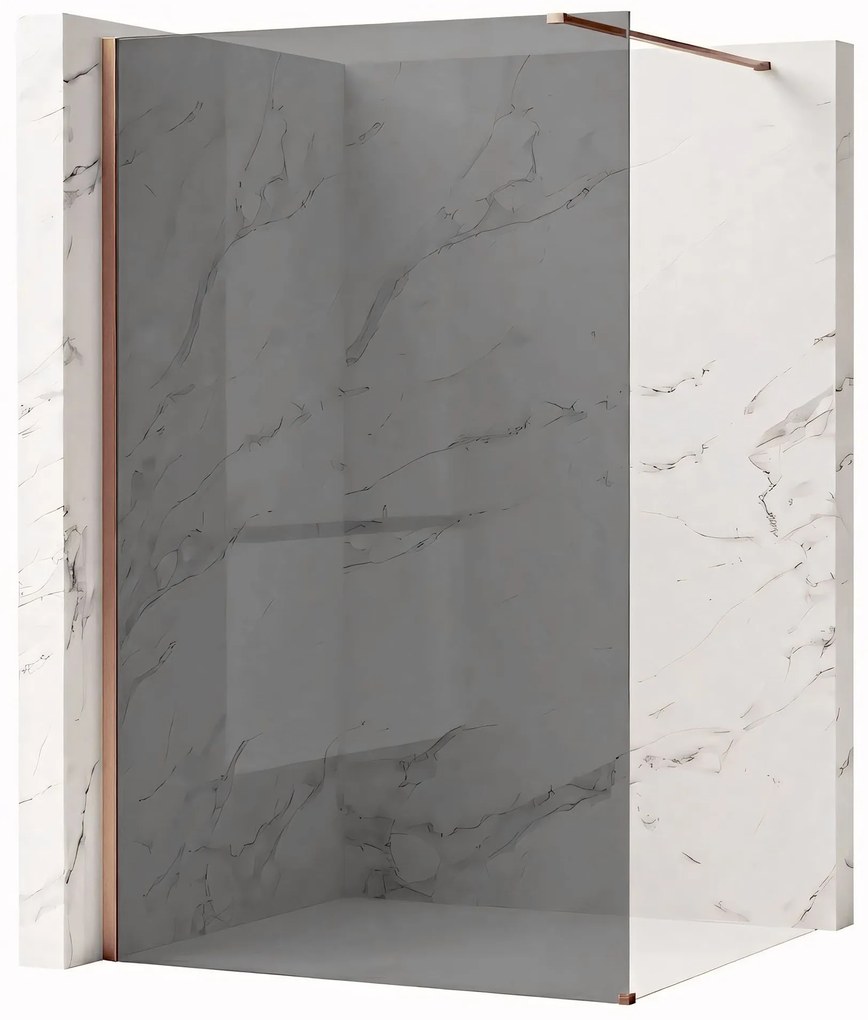 Parete doccia Rea Flexi Grey / Brush Copper 90