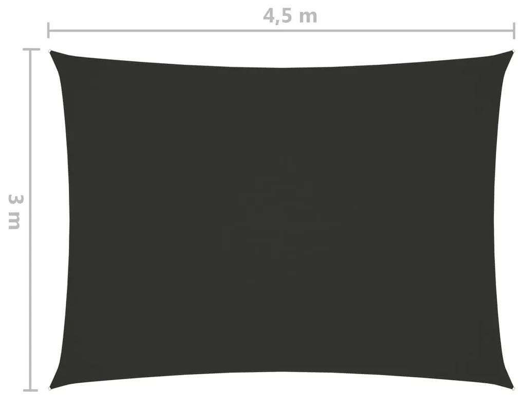 Parasole a Vela Oxford Rettangolare 3x4,5 m Antracite