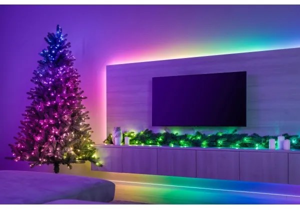 Twinkly GT90P4425P00 - LED RGBW dimmerabile decorazione natalizia ghirlanda 50 LED Wi-Fi