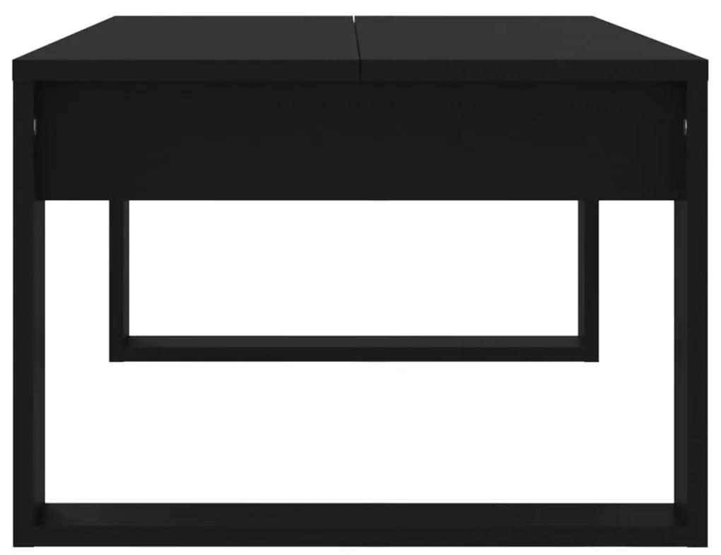 Tavolino da salotto nero 102x50x35 cm in legno multistrato