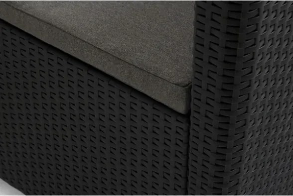 Set Salotto Da Giardino In Resina 2 Poltrone Divano E Tavolino Marie Keter Antracite