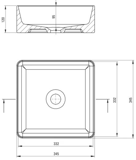 Deante CDJ_6U3S - Lavabo da appoggio JASMIN 34,5x34,5 cm ceramica/bianco
