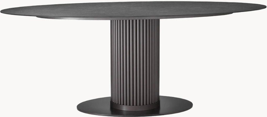 Tavolo ovale da giardino Volterra, 200 x 119 cm