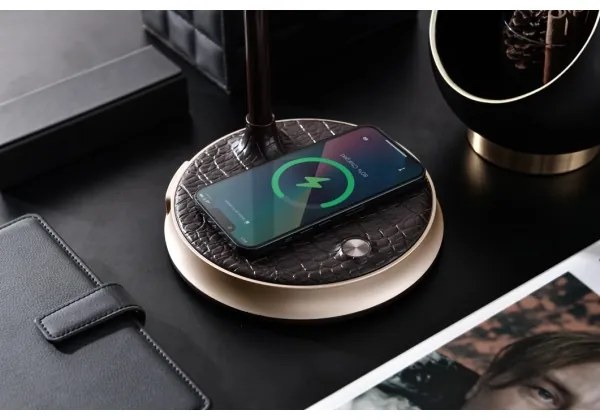 Immax 08972L - Lampada da tavolo LED dimmerabile FINCH LED/9W/12/230V grigio/cromo