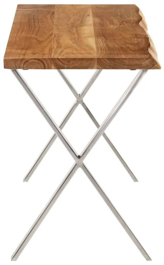 Panca con bordi vivi 105 cm in legno massello di acacia