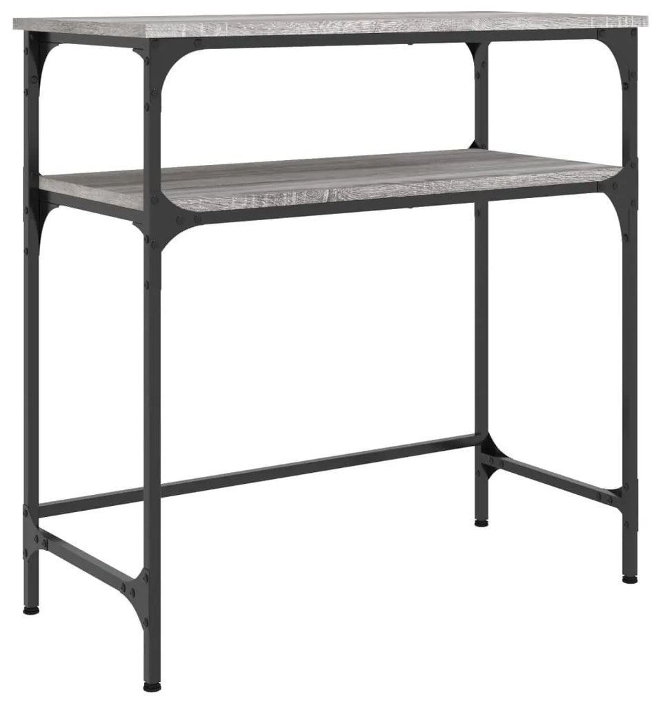 Tavolino consolle grigio sonoma 75x35,5x75 cm legno multistrato