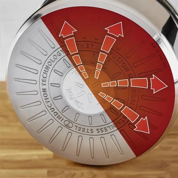 Tefal - Set di 3 pentole DELICIOUS in acciaio inox