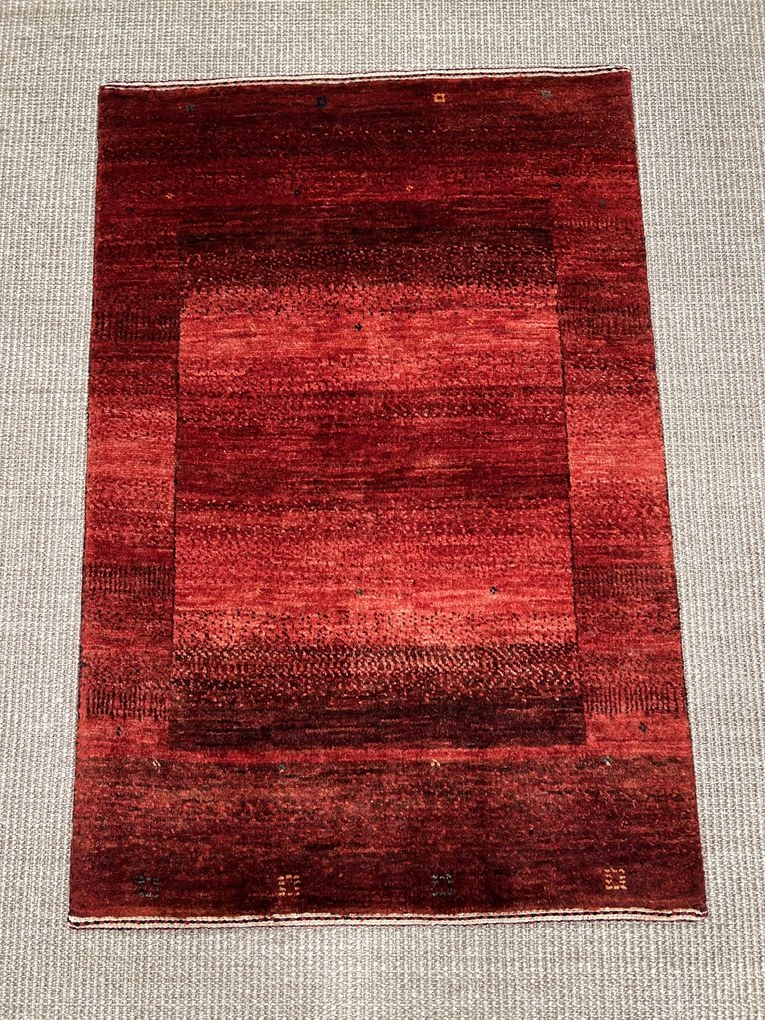 Loribaft Tappeto 60 x 90 Rosso (Iran) Annodato A Mano