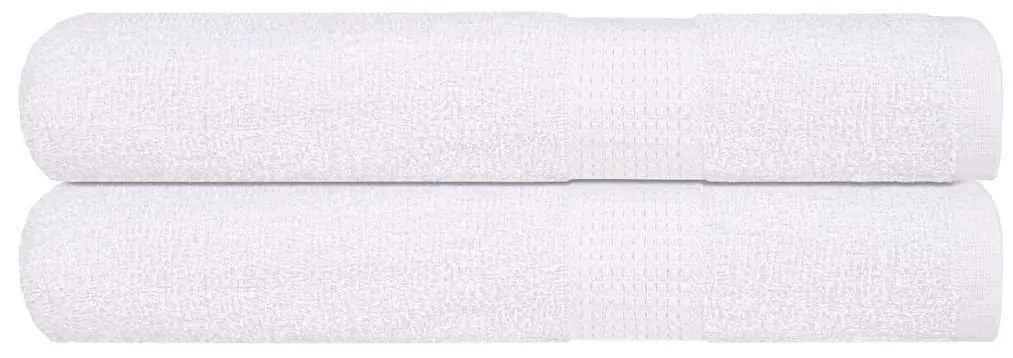 Asciugamani Per Sauna 2 Pz Bianchi 80x200cm 360g/m² 100% Cotone /