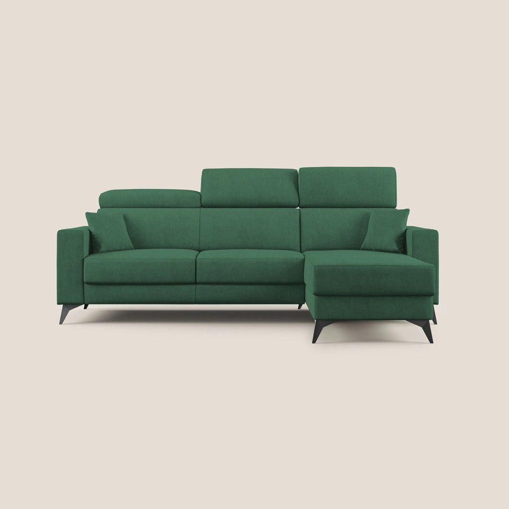 Pegaso divano letto angolare con poggiatesta reclinabili e rivestimento impermeabile T02