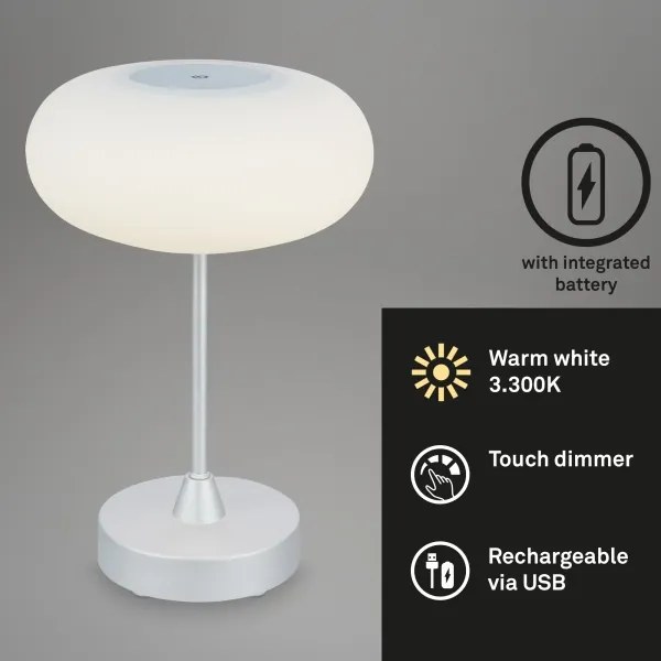 Brilo - Lampada da tavolo ricaricabile dimmerabile per esterni OLANA LED/3W/5V IP44