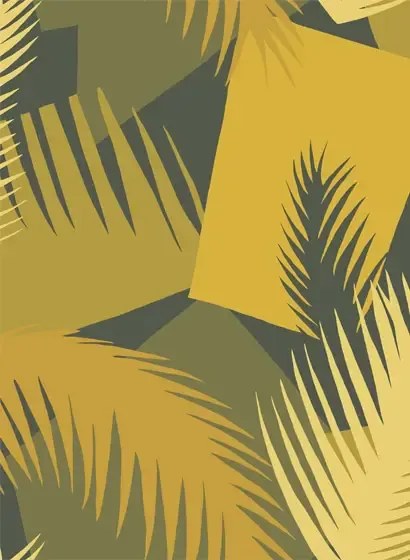 Cole & Son Carta da parati Deco Palm - Yellow