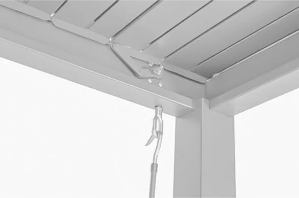 Pergola Bioclimatica In Alluminio 3x6 Con Lamelle In Alluminio Bianca