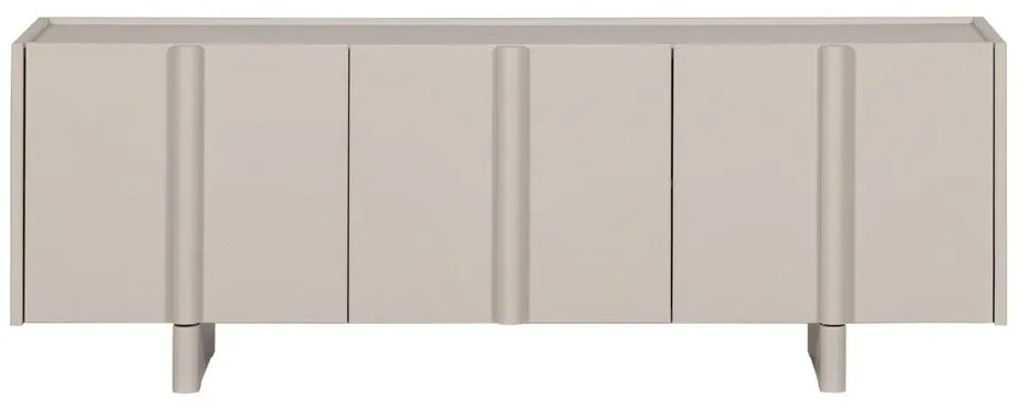 Mobile TV grigio chiaro in pino massiccio 152x53x46 cm Basu – WOOOD