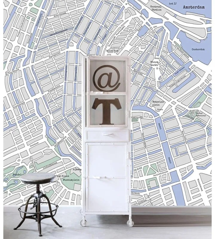 Fotomurale ESTA Mappa, blu 279X280 cm