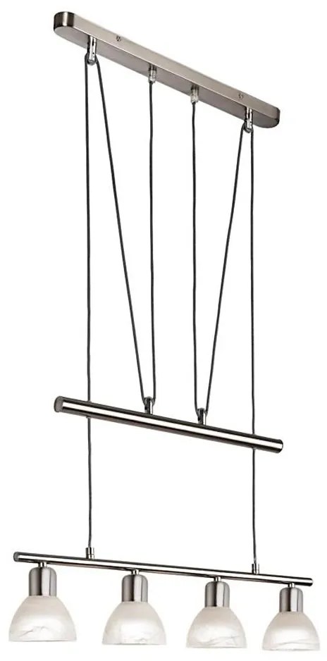 Lampadario LED a sospensione con filo DAYTONA 4xE14/5W/230V 3000K cromo lucido