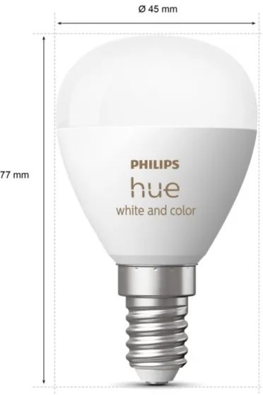 SET 2x Lampadina LED RGBW dimmerabile Philips Hue WACA P45 E14/5,1W/230V