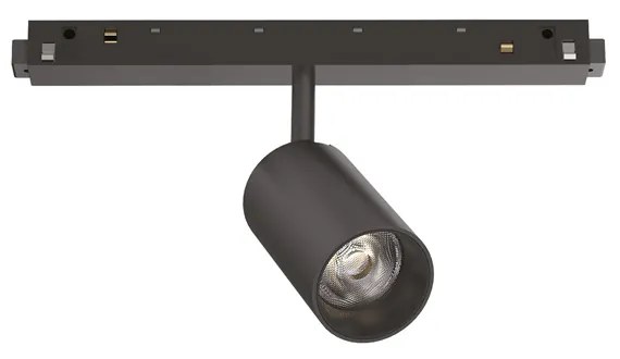 Faretto Binario Singolo Ego Alluminio Nero 1 Luce 8W 3000K Luce Calda 1-10V