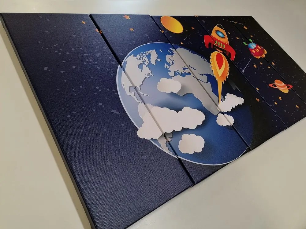 Quadri 5 pezzi – Verso lo spazio