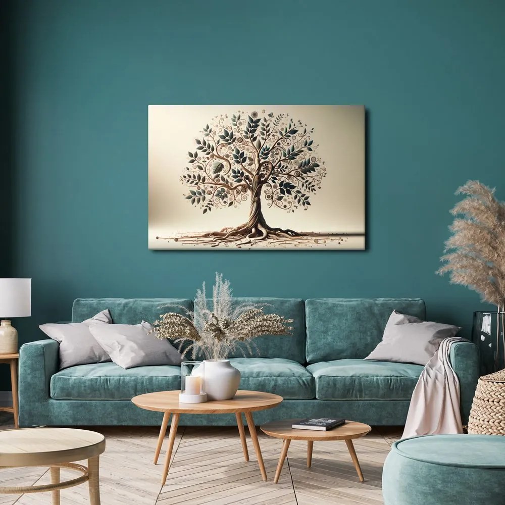Quadro su tela – Albero della vita con dettagli delicati
