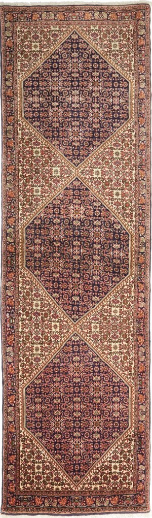 Bidjar Tappeto 70 x 250 Blu (Iran) Annodato A Mano