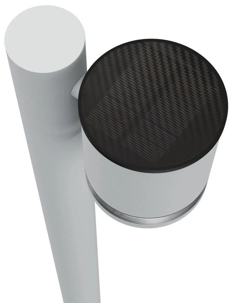 Paletto da Giardino Solare Bianco da 100cm IP54 in Alluminio Colore Bianco Naturale 4.000K