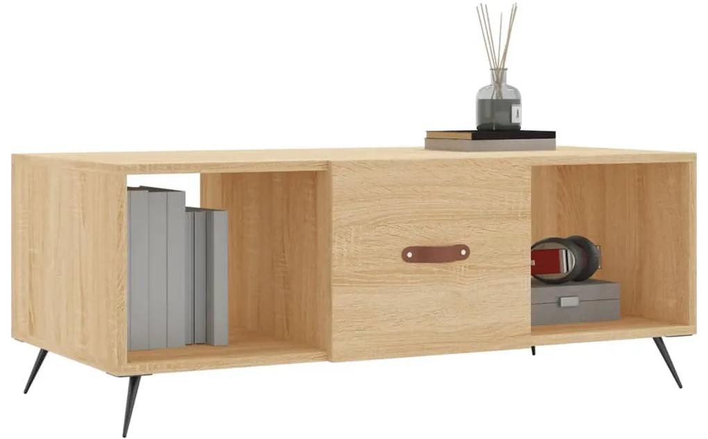 Tavolino da salotto rovere sonoma 102x50x40cm legno multistrato
