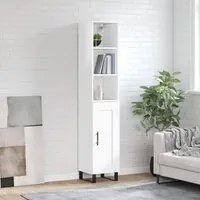 Credenza 34,5x34x180 cm in Legno Multistrato Bianco Lucidocod mxl 77638