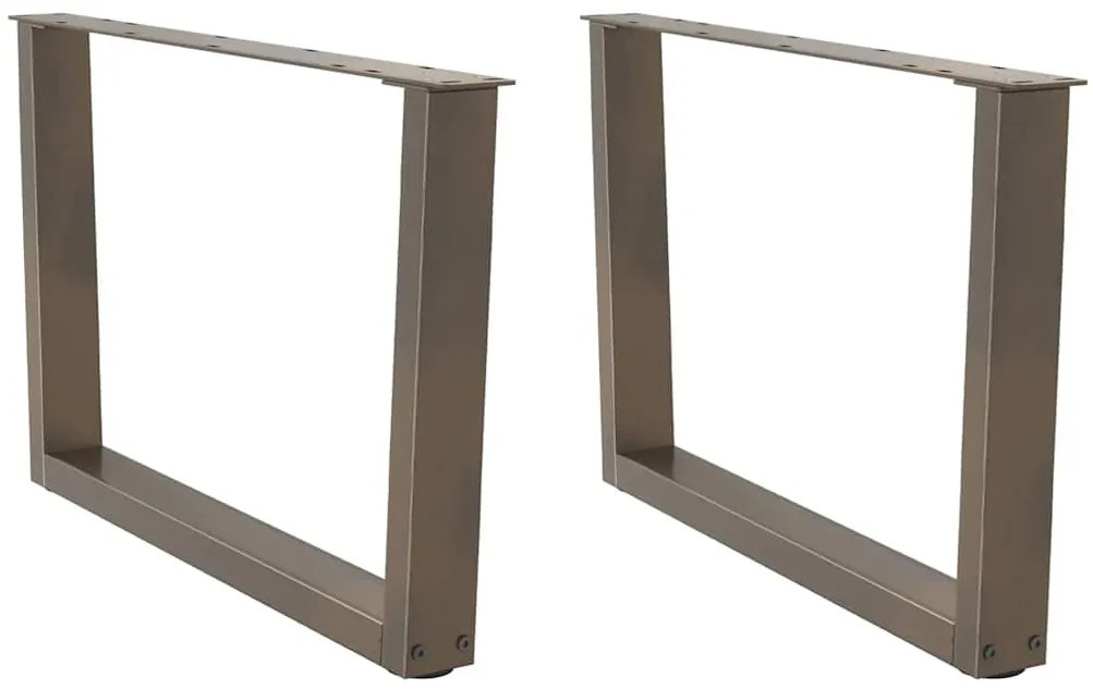Gambe Per Tavolo Pranzo A V 2pz Naturale 70x(42-43,3)cm Acciaio /