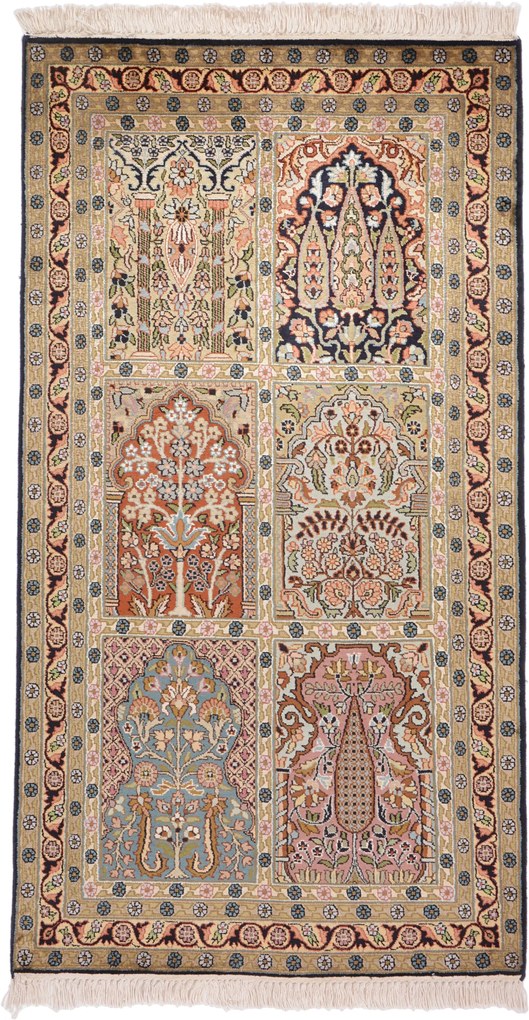 Cashmere Silk Tappeto orientale 80x140 (Indian) Annodato A Mano