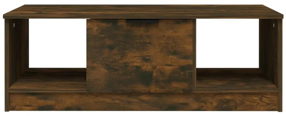 Tavolino da salotto rovere fumo 102x50x36 cm legno multistrato