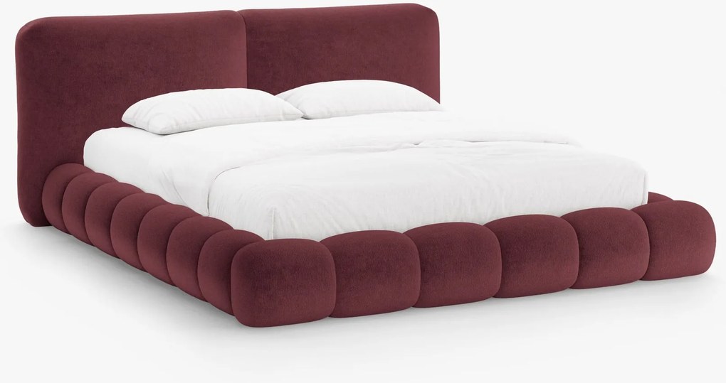 Letto imbottito Solange con contenitore in chenille Perfect Harmony – 140x200 cm