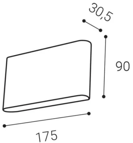 LED2 - Lampada da parete per esterni FLAT 2xLED/3W/230V IP65 bianco