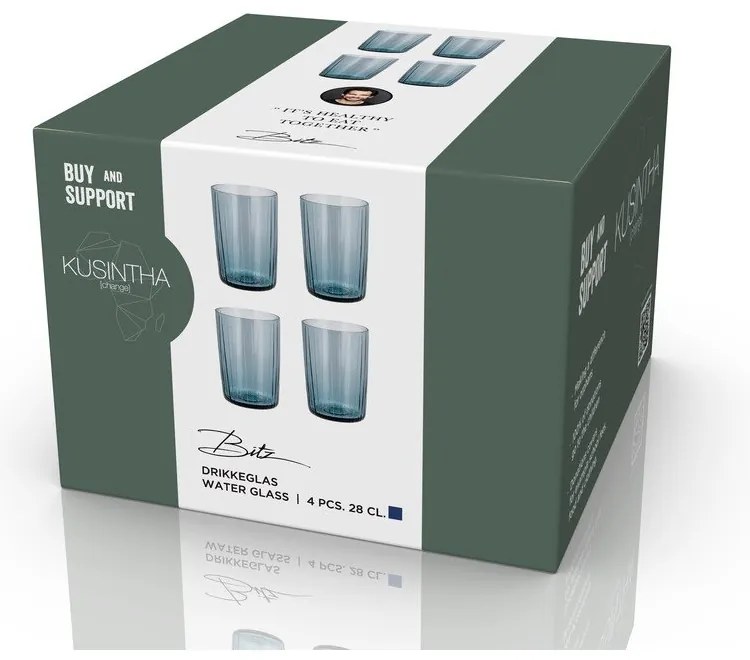 Set di bicchieri 4 pz 280 ml Kusintha – Bitz