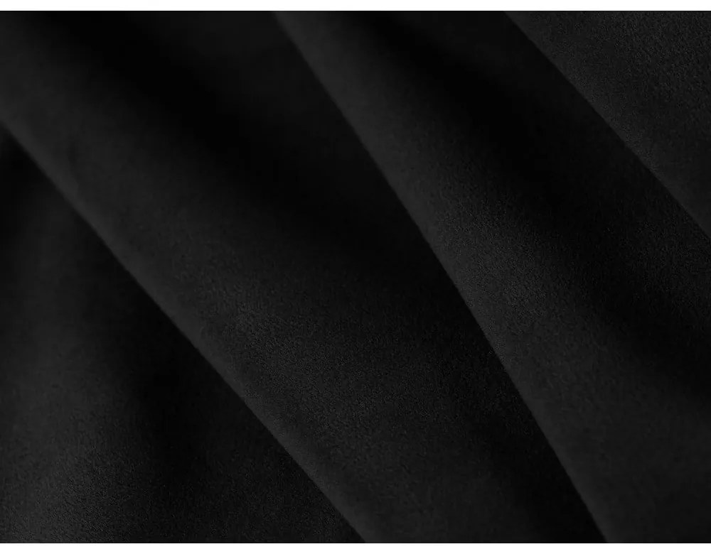 Divano angolare in velluto nero (angolo sinistro) Bellis - Micadoni Home