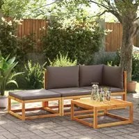 Set Divano da Giardino 3pz con Cuscini Legno Massello di Acacia 3278913