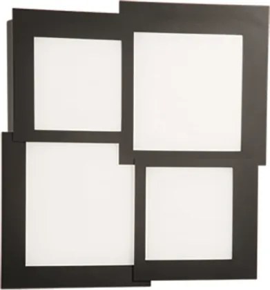 Plafoniera Led in metallo Nero e diffusore in acrilico PASSPARTOU 57x57 cm
