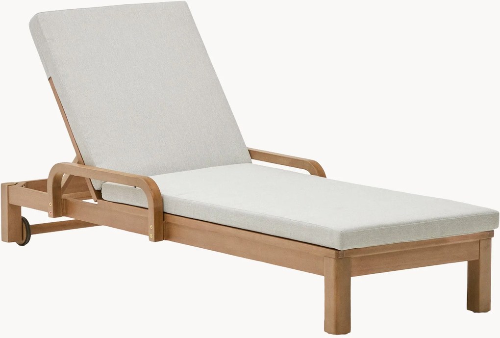 Lettino prendisole in legno di eucalipto Sonsaura