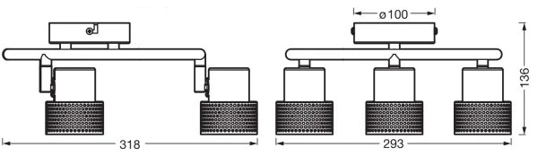 Ledvance - Faretto LED DECOR CORK 3xGU10/3,4W/230V