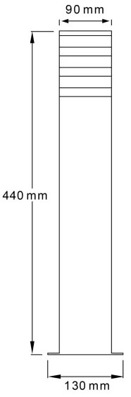 Lampada da esterno TEKSAS 1xE27/12W/230V IP44 44 cm antracite