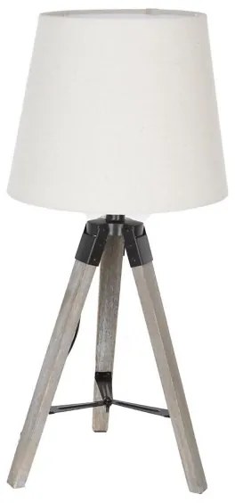 Atmosphera - Lampada da tavolo RUNO 1xE27/25W/230V legno/bianco